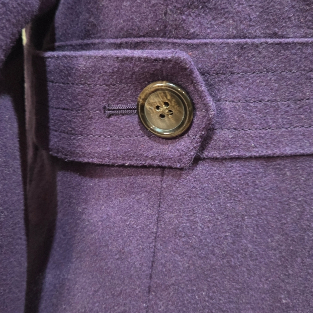 Relativity Women's Purple Pea Coat - Picture 8 of 11